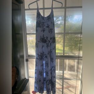 Floral Blue Maxi Dress
